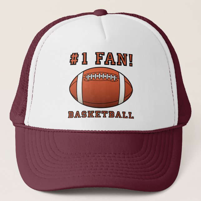 Basketball Fan Not Funny Ball Cap Hut Truckerkappe (Vorderseite)
