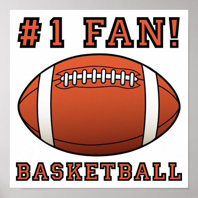 Basketball Fan Not Funny Poster Sign (Vorne)