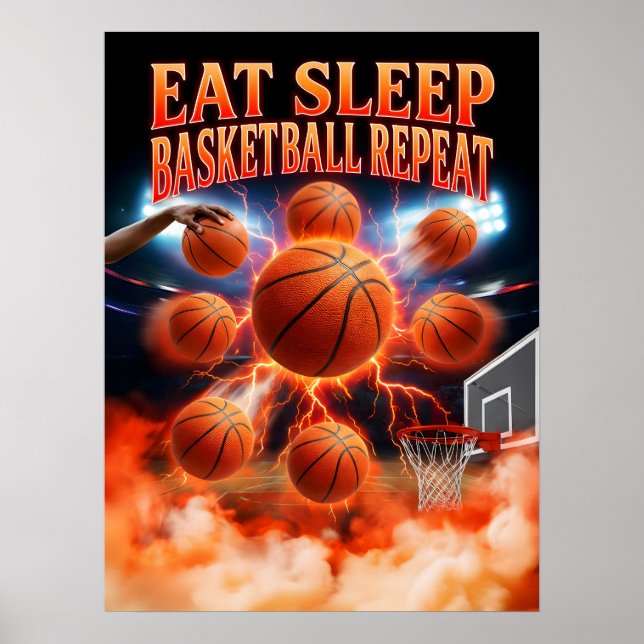 Basketball-Fan-Wandkunst Poster (Vorne)
