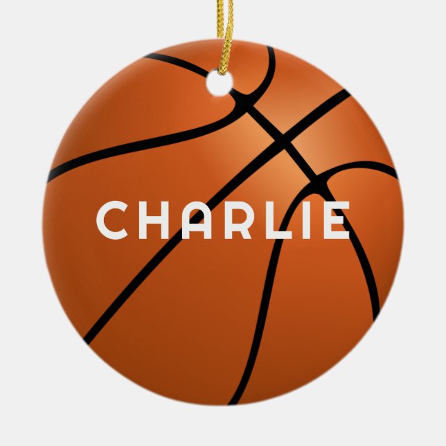 Basketball Fanname Weihnachten Keramik Ornament (Vorne)