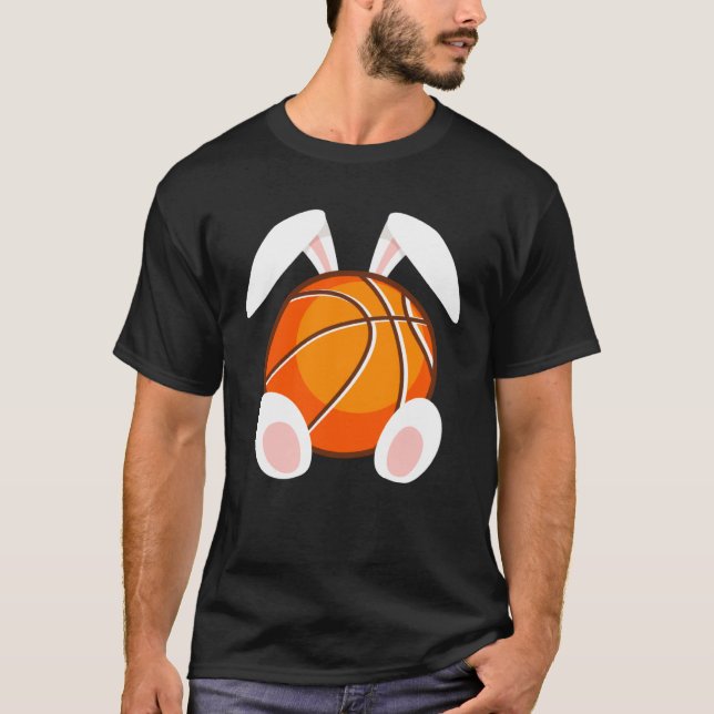 Basketball fans Easter Bunny Happy Easter Basketba T-Shirt (Vorderseite)