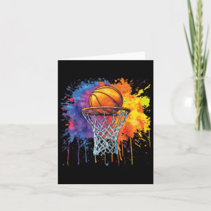 Basketball Farbiger Tropfen Grafik Karte
