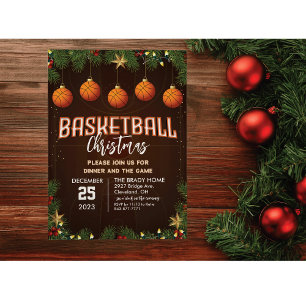 Basketball-Feiertags-Party-Abendessen-Einladung Einladung