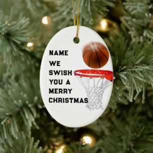 Basketball-Feiertagsgeschenk Keramikornament