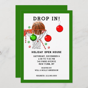 Basketball-Feiertagsparty Einladung