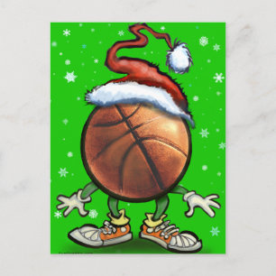Basketball Feiertagspostkarte