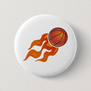 Basketball-Flammen Button