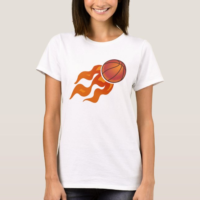 Basketball-Flammen T-Shirt (Vorderseite)