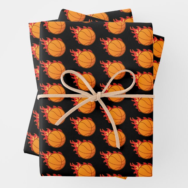 Basketball Flammensport Geschenkpapier Set (Beispiel)