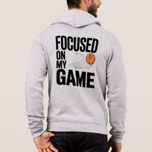 Basketball Fokussiert Männerhoodie ZIP-UP Hoodie