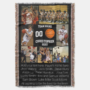Basketball Foto Collage Fleece Decke
