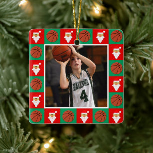 Basketball Foto Custom Sports Weihnachten Keramikornament