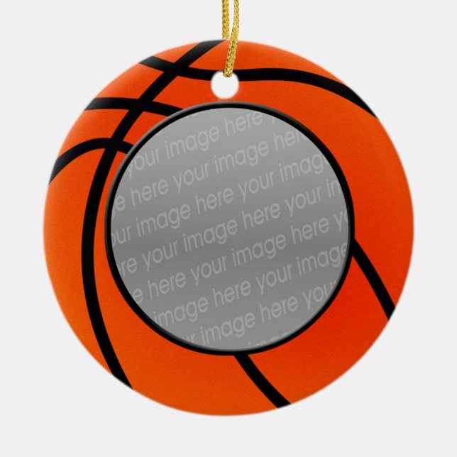 Basketball-Foto Keramikornament (Vorne)