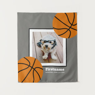 Basketball Foto Name hinzufügen - Farbe bearbeiten Wandteppich