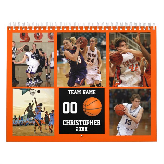 Basketball-FotoCollage Personalisiert Kalender (Titelbild)