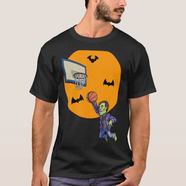 Basketball Frankenstein Halloween Boys Basketball T-Shirt (Vorderseite)