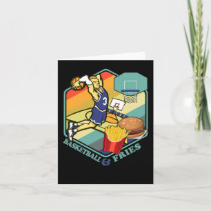 Basketball Fries Fastfood Burger Basketballer Karte