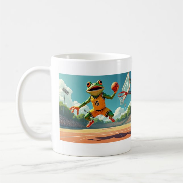 Basketball Frog Tasse zweiseitig (Links)
