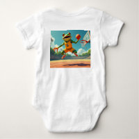 Basketball Frog Vollbild Baby-Body weiß bk