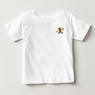 Basketball Frosch Baby weißes Hemd 2-seitig mit Sz T-shirt