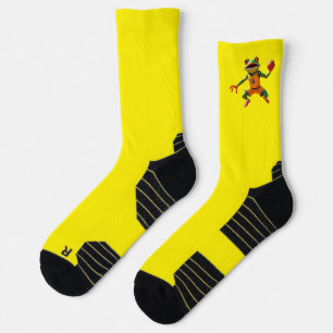 Basketball Frosch Gelbe Hochleistungssocken Socken