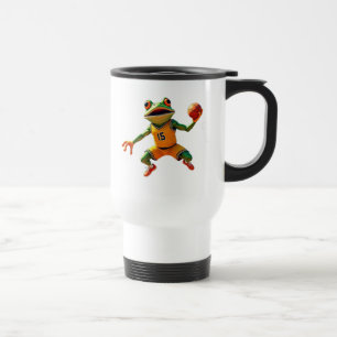 Basketball Frosch linke Hand Reisebecher