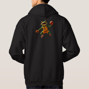 Basketball Frosch Männer schwarz gekleidetes Sweat Hoodie
