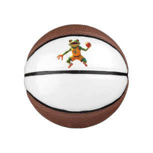 Basketball Frosch weißer Mini-Basketball