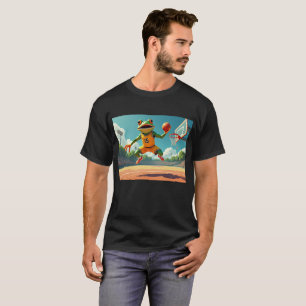Basketball Froschmänner Schwarzer T - Shirt
