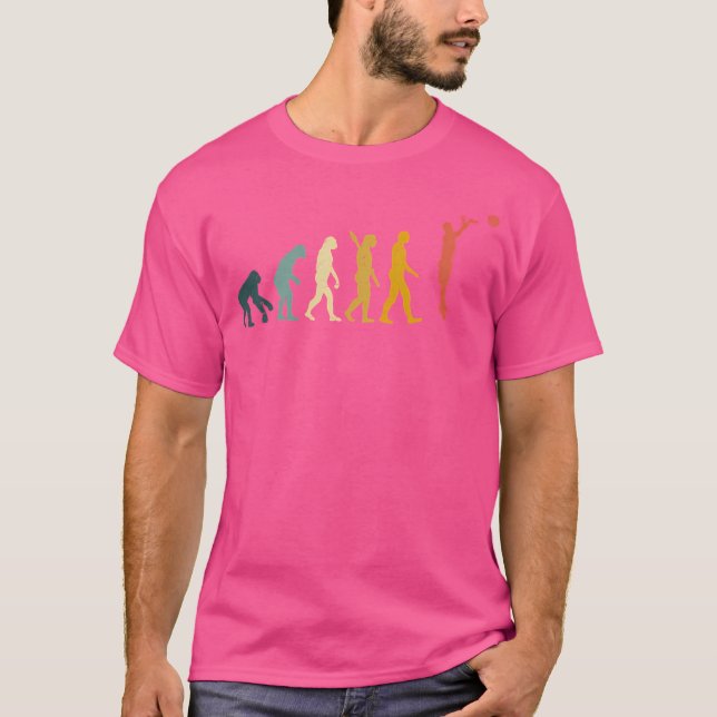 Basketball Funny Evolution of Man T-Shirt (Vorderseite)