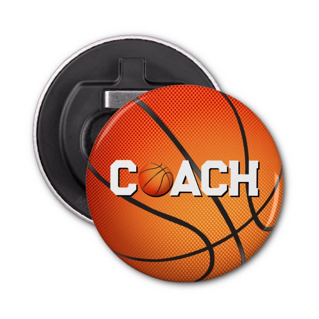 Basketball für den Coach Flaschenöffner (Vorderseite)