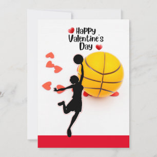 Basketball für den Valentinstag mit Liebe Feiertagskarte