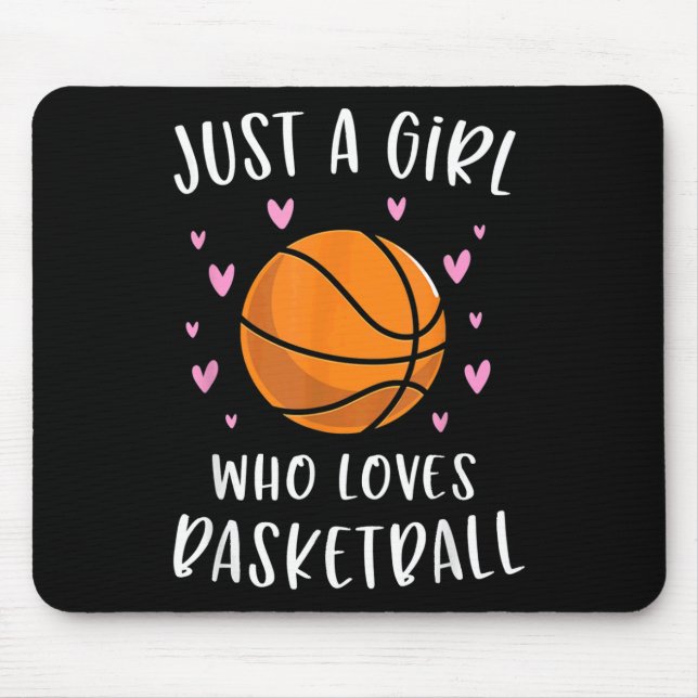 Basketball für Mädchen nur ein Mädchen, das Lieben Mousepad (Vorne)
