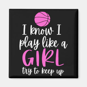 Basketball Für Mädchen Srty Ich Weiß Ich Spiele Wi Magnet