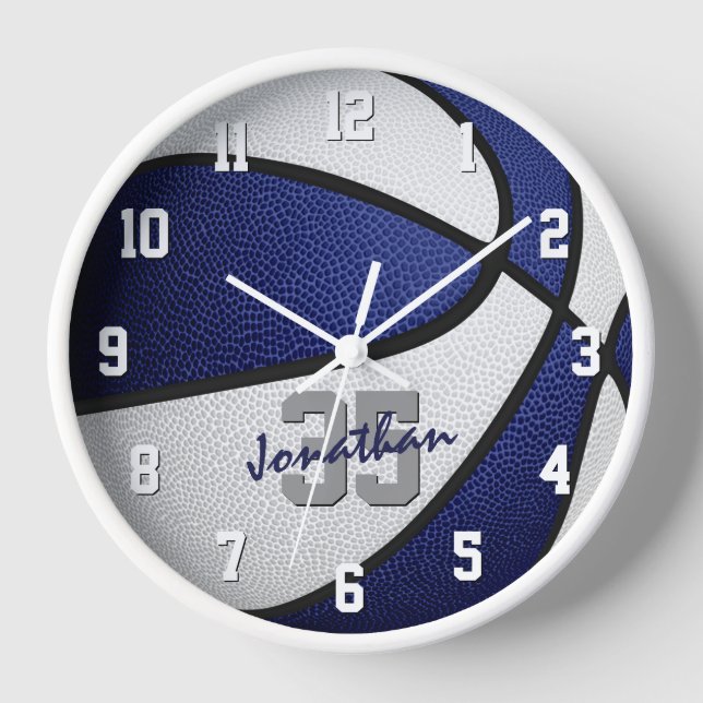 Basketball für personalisierte Jungen Uhr (Vorderseite)