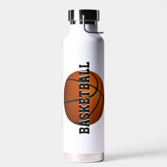 Basketball für personalisierte Mädchen Trinkflasche (Links)