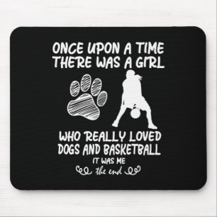 Basketball für Teenager, die Hunde Liebe haben Mousepad