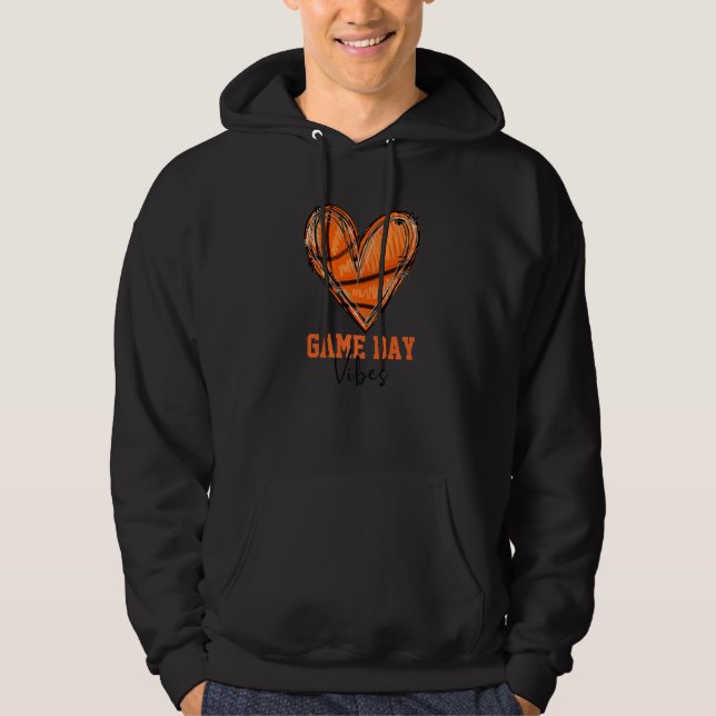 Basketball Game Day Vibes Basketball Mama Basketba Hoodie (Vorderseite)