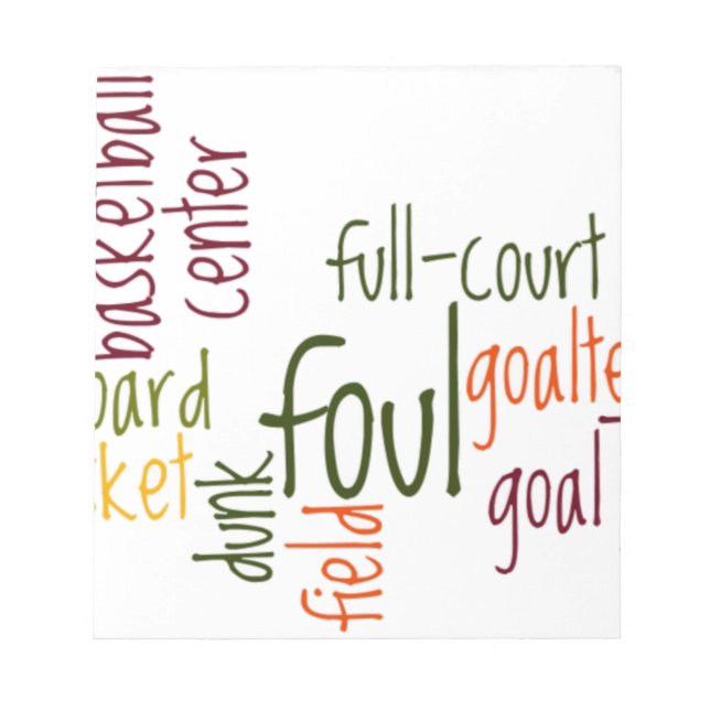 Basketball Game Schönes phantastisches Zitat Notizblock (Vorderseite)