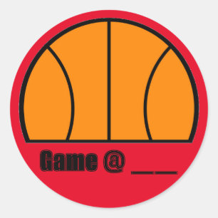 Basketball Game Time Sticker