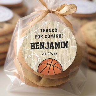 Basketball Gastgeschenk Runder Aufkleber