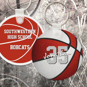 Basketball-Gastgeschenke in Rot-Weiß Schlüsselanhänger