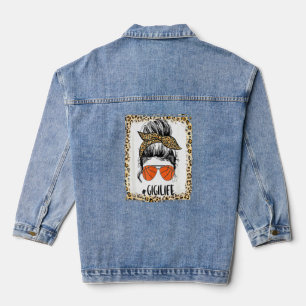 Basketball geblasen Gigi Messy Bun Gigi Life Mothe Jeansjacke