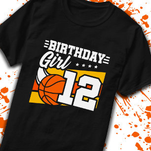 Basketball Geburtstag 12 Jahre Altes Mädchen 12. G T-Shirt