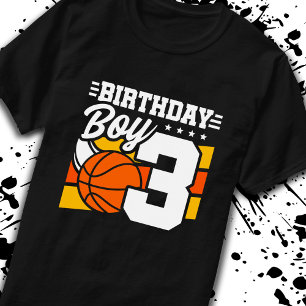 Basketball Geburtstag 3 Jahre Junge 3. Geburtstag T-Shirt