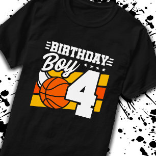 Basketball Geburtstag 4 Jahre Junge 4. Geburtstag T-Shirt
