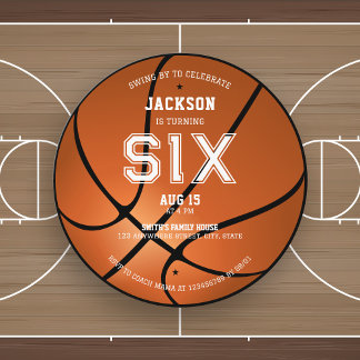 Basketball Geburtstag jeder Altersrunde Einladung
