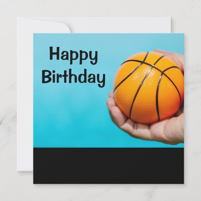 Basketball-Geburtstag Karte (Vorderseite)