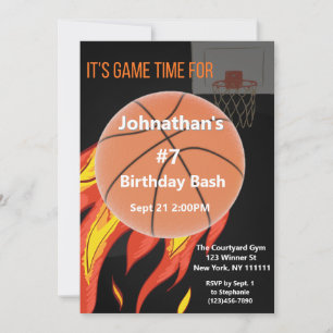 Basketball Geburtstagsbash - Es ist Spielzeit Einladung