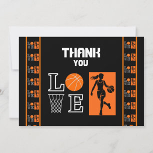 Basketball-Geburtstagsfeier, Basketballspieler  Dankeskarte